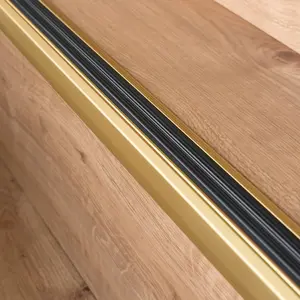 Self-adhesive anodised aluminium anti non slip stair edge nosing trim 900mm x 46mm x 30mm A38 gold