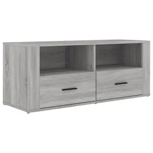 Berkfield TV Cabinet Grey Sonoma 100x35x40 cm Engineered Wood