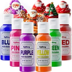 Food Colouring Set - 6 Vibrant 30Ml Food Grade Liquid Food Colouring, Edible Icing Colours For Dessert Decoration, Cake Decorating, Baking, Easter