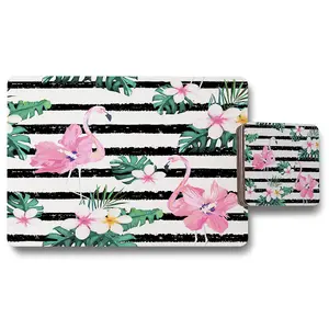 Floral Flamingos (Placemat & Coaster Set) / Default Title