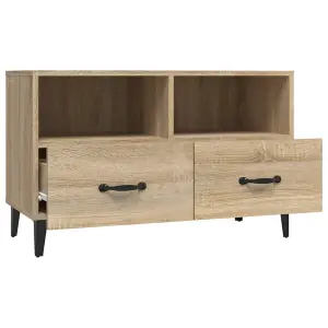 Berkfield TV Cabinet Sonoma Oak 80x36x50 cm Engineered Wood