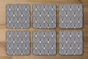 Black Geometric Decoration (Coaster) / Default Title