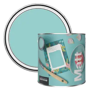 Rust-Oleum Washable Matt Wall Paint - Teal 2.5L