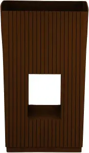 simpa 2PC Brown Cubic Modern Plastic Planter.