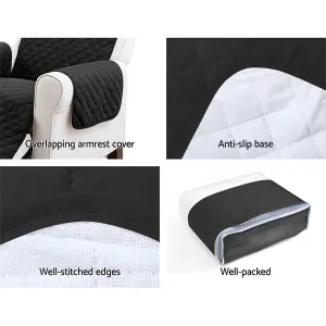 Black Sofa Cover - 1 Seat Armchair