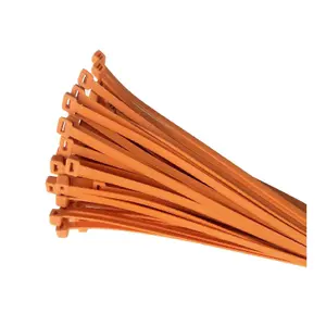 100 x Orange Nylon Cable Ties 100 x 2.5mm / Extra Strong Zip Tie Wraps