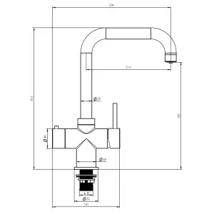 SIA BWT340CU Copper 3-in-1 Instant Boiling Hot Water Tap Including Tank & Filter