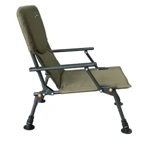 Carpzilla Outdoor Portable Folding Carp Fishing Chair Camping Heavy Duty 4 Adjustable Legs Dark Green FC-053