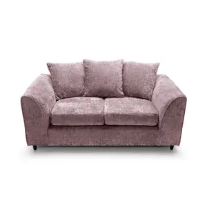 Harriet Crushed Chenille 2 Seater Sofa in Pink