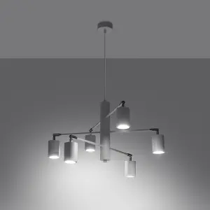 Lemmi Steel Black 4 Lights Modern Ceiling Light