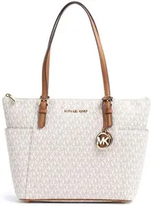 Michael Kors Jet Set Item Tote Bag Ivory/Brown