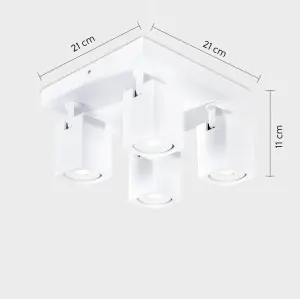 Harper Living 4 light Spot light, square shaped, White