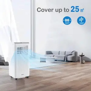 Costway 7000 BTU Portable Air Conditioner AC Unit on Wheels w/ Cooling Fan Dehumidifier & Sleep Modes