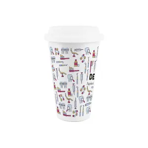 Dentist Ceramic Travel Mug - Novelty Trades Gifts/New Job Presents - Double-Walled Insulated Hot/Cold Drinks Cup