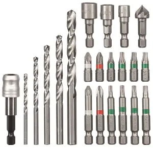 Einhell 22pc HSS Drill and Screwdriver Bit Set