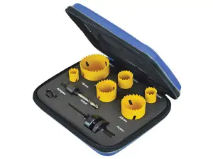 Faithfull  Universal Varipitch Holesaw Electrician's Kit, 9 Piece 16-51mm FAIHSKE