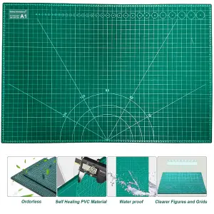 A1 Cutting Mat Self Healing Slip-Resistant Arts & Crafts Grid Design - 900x600mm