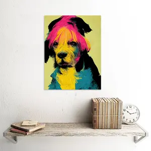 Pop Art Dog Vintage Style - Print Unframed / 40.5cm H x 30.5cm W x 0.2cm D