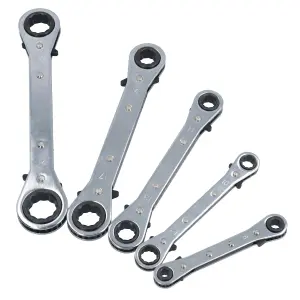 Ratchet Spanner Set Metric Sizes Double Ring Wrench