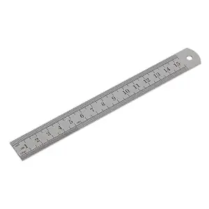 Sealey Steel Rule With Metric & Imperial Graduations 150mm/6" Length AK9640