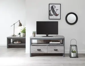 GFW Boston Corner TV Unit Grey