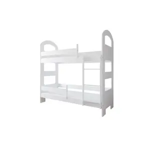 Peterkin Drawer Standard Bunk Bed and Mattress White / 80 x 160 cm / Without Drawer