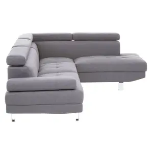 Interiors by Premier Hanover Grey Linen Corner Sofa