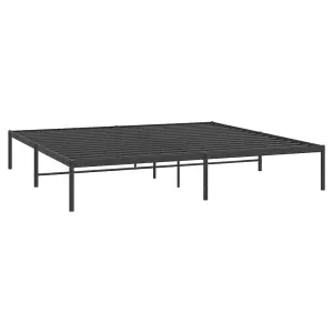 Berkfield Metal Bed Frame Black 193x203 cm