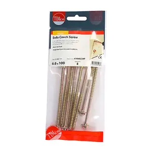 TIMCO Solo Advanced Hex Head Gold Coach Woodscrews - 6.0 x 100 (8pcs)