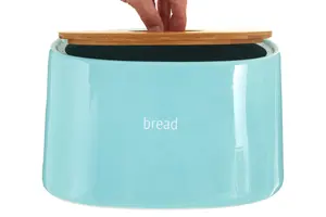 Maison by Premier Fletcher Blue Ceramic Bread Crock