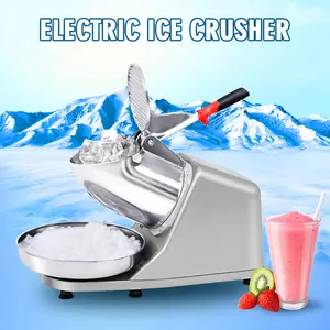 200w Portable Electric Ice Shaver Ice Crusher Machine Snow Cone Maker Silver