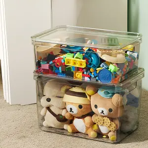 Transparent 4Pcs Stackable Plastic Storage Box Set