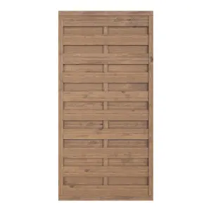 Klikstrom Tiama Contemporary Pressure treated 6ft Brown Wooden Fence panel (W)0.9m (H)1.8m