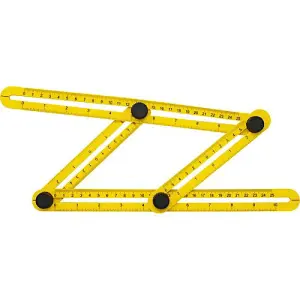 2 X Multi-Function Folding Plastic Ruler Measuring Angles Carpenter Woodwork