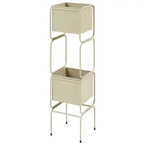 Plant Stand COTINUS Metal Beige