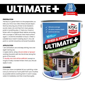 Medium Oak Fence and Shed Paint One Coat System King of Paints Ultimate+