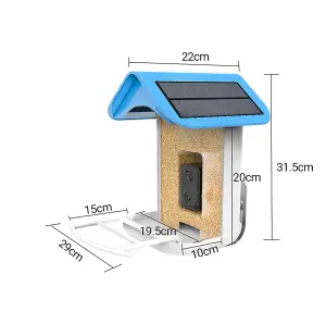 Callow Smart Bird Feeder with WI-FI Camera Solar power and AI Bird Recognition