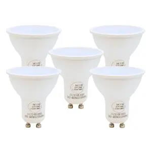 Moonstone LED GU10 Warm White 5W LED Lamps 370lmns Non-Dimmable 5 Pack