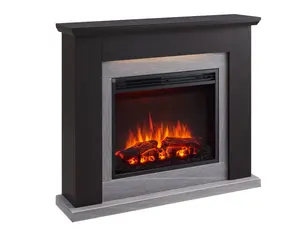 FLAMME Mardella Fireplace with 40" surround with 2kW Fireplace Heater Black Multiple Colours Available