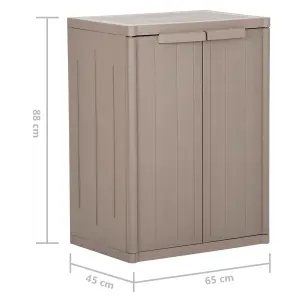 Berkfield Garden Storage Cabinet Brown 65x45x88 cm PP Rattan