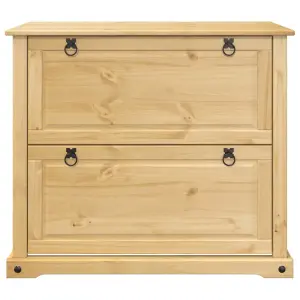 Shoe Cabinet Corona 99x32x85 cm Solid Wood Pine