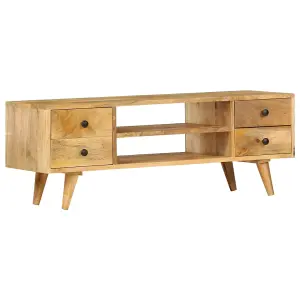 Berkfield TV Cabinet 110x35x40 cm Solid Mango Wood