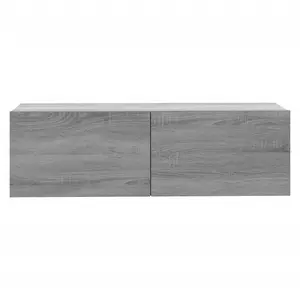 Berkfield TV Wall Cabinet Grey Sonoma 100x30x30 cm Engineered Wood