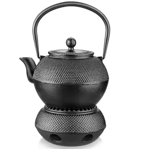 Cast Iron Black Japanese Teapot Stove Tea Pot Tetsubin Tea Kettle and Warmer Set