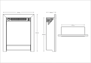 Athena Chrome & Black Inset Electric Fire