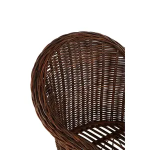 Interiors by Premier Natural Croco Rattan Chair, Easy to Clean Outdoor Chair, Arm & Backrest Rattan Armchair, Eco-friendly Chair