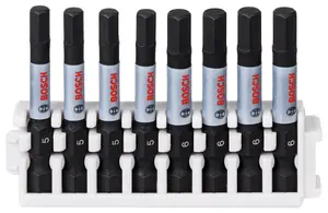 Bosch Professional Impact Power Bit Insert Pack - 50mm, 4xH5, 4xH6 Pick & Clic