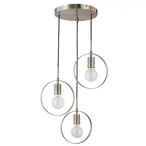 First Choice Lighting Hailey Brushed Gold Cluster 3 Light