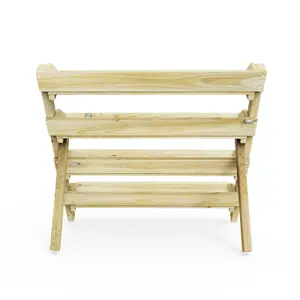 OutdoorGardens Wooden 4-Tiered Herb Planter