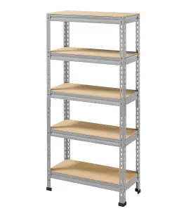 Yaheetech Light Grey Metal 5 Tiers Boltless Storage Shelf for Warehouse Home